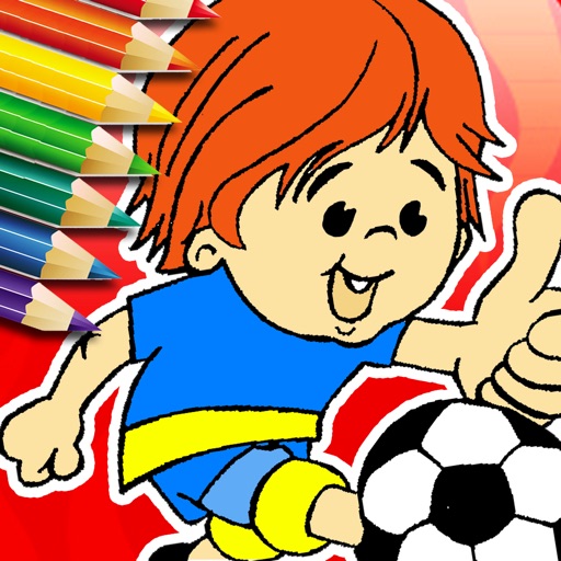 Football Junior Coloring Page Sport Game Version Icon