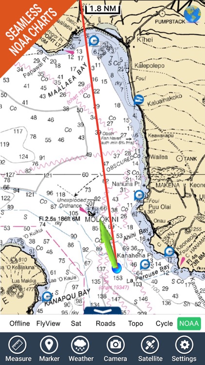 Boating Hawaii GPS kml map nautical fishing charts