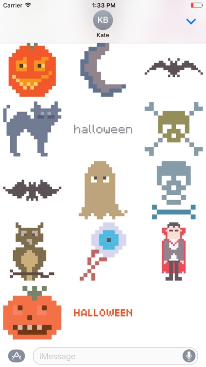 Pixel Halloween Stickers for iMessage