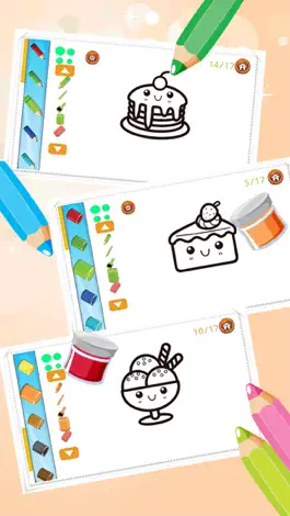 Game screenshot Торт Конфеты Colorbook Обучающие раскраски игры для детей младшего возраста apk