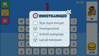 Bokstaver i rutenett Screenshot