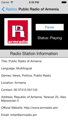 Game screenshot Armenia Radio Live Player (Armenian) apk