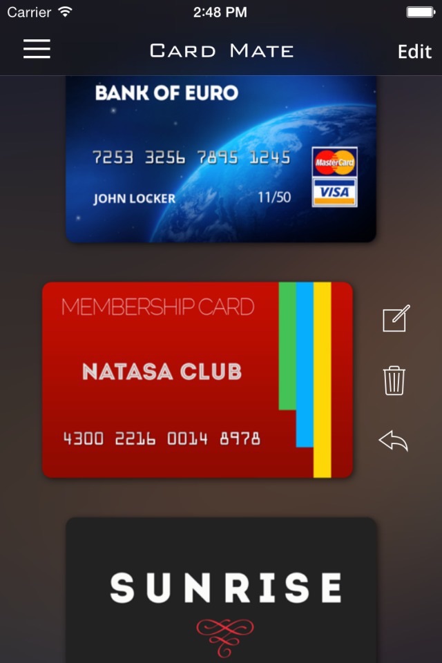 Card Mate - credit wallet screenshot 2