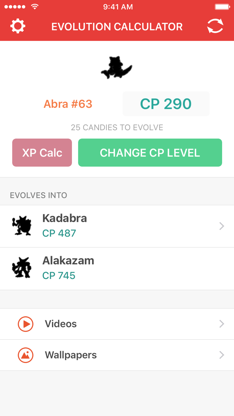 Evolution Calculator for Pokemon GO - XP & CP screenshot 4