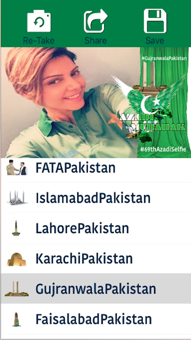 69th Azadi Selfie Camera-Show Your Patriotism and Support Pakistan HD free camのおすすめ画像4