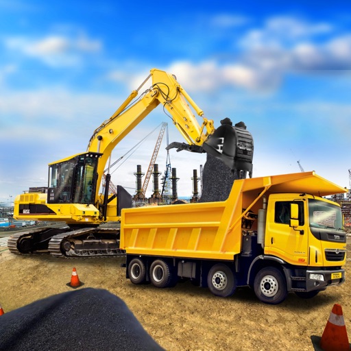 Heavy Road Excavator Crane - Drive Heavy Construction Vehicle City Builder Sim Game iOS App