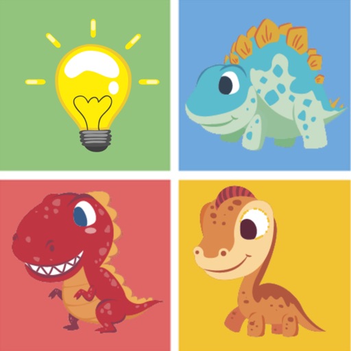 Dinosaur planet remember game preschool matching app icon