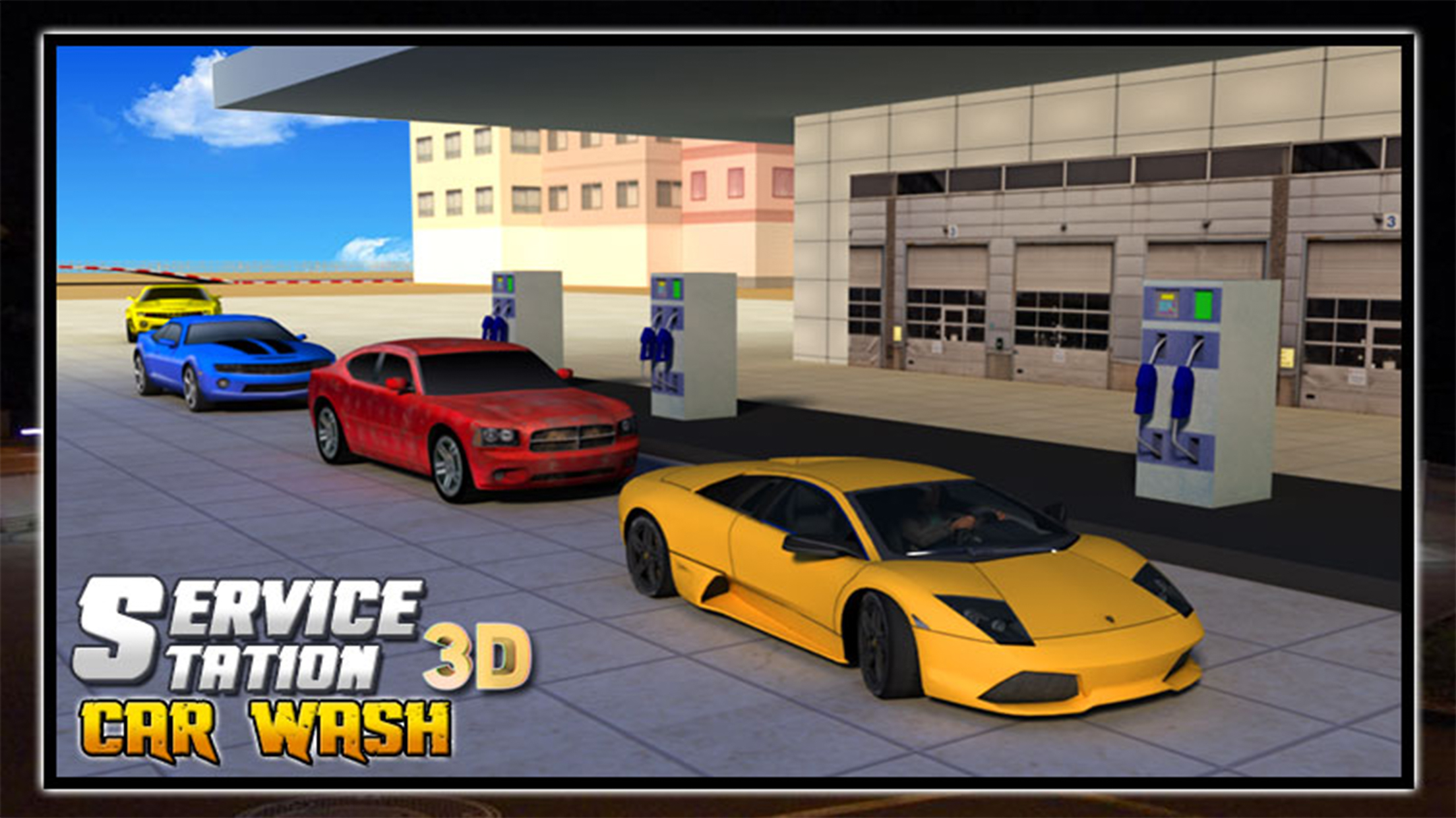 Service Station Car Wash 3D Parking Simulation screenshot 3