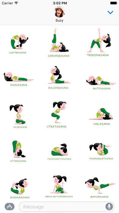 Screenshot #2 pour Yoga Poses Emojis for iMessage