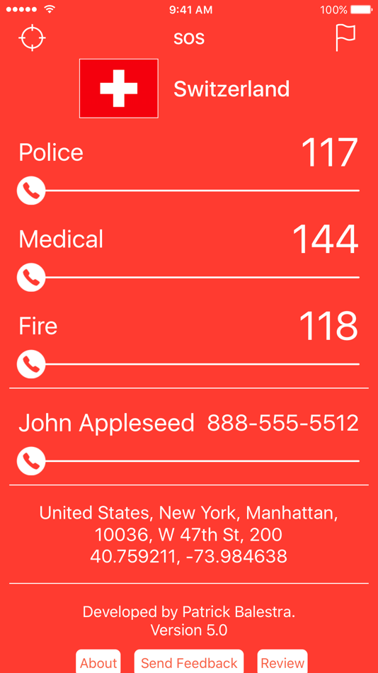 #1. Emergency Phone Numbers - World (iOS) Podle: Patrick Balestra
