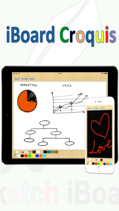 Screenshot #1 pour Sketch iBoard (iBoard Croquis) - Brouillon Rapide, support mode Présentation