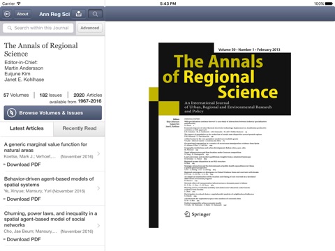 The Annals of Regional Science screenshot 2