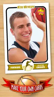 basketball card maker (ad free) - make your own custom basketball cards with starr cards iphone screenshot 1