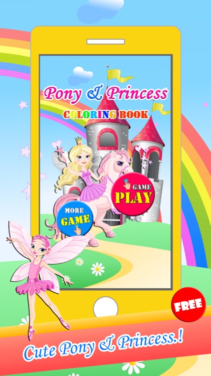 Pony And Princess Coloring Book Paint & Draw Games