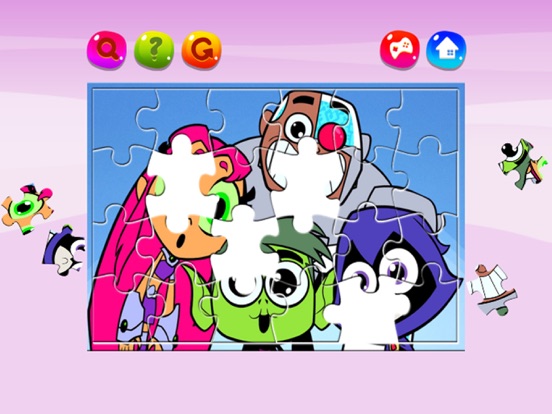 Cartoon Jigsaw Puzzles Box for Teen Titans Go iPad screenshot 1 - Games app