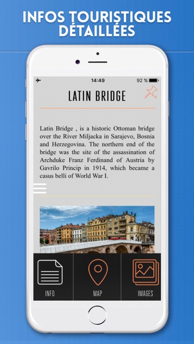 Screenshot #3 pour Sarajevo Guide de Voyage avec Cartes Offline