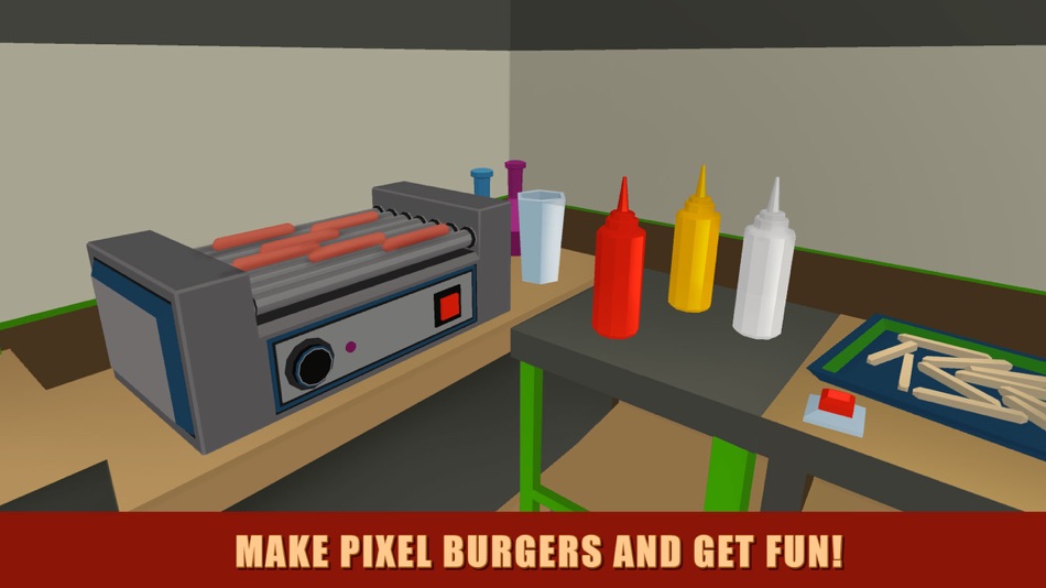 #4. Pixel Burger Simulator 3D - 2 (iOS) Podle: Tayga Games OOO