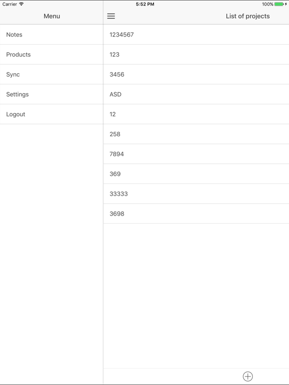 ProformaApp iPad screenshot