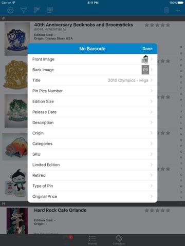 Pin Collector and Manager for iPad screenshot 3