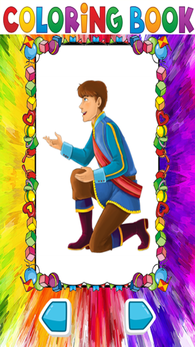 Princess Coloring Pages Fairy Tail Coloring Book iPhone screenshot