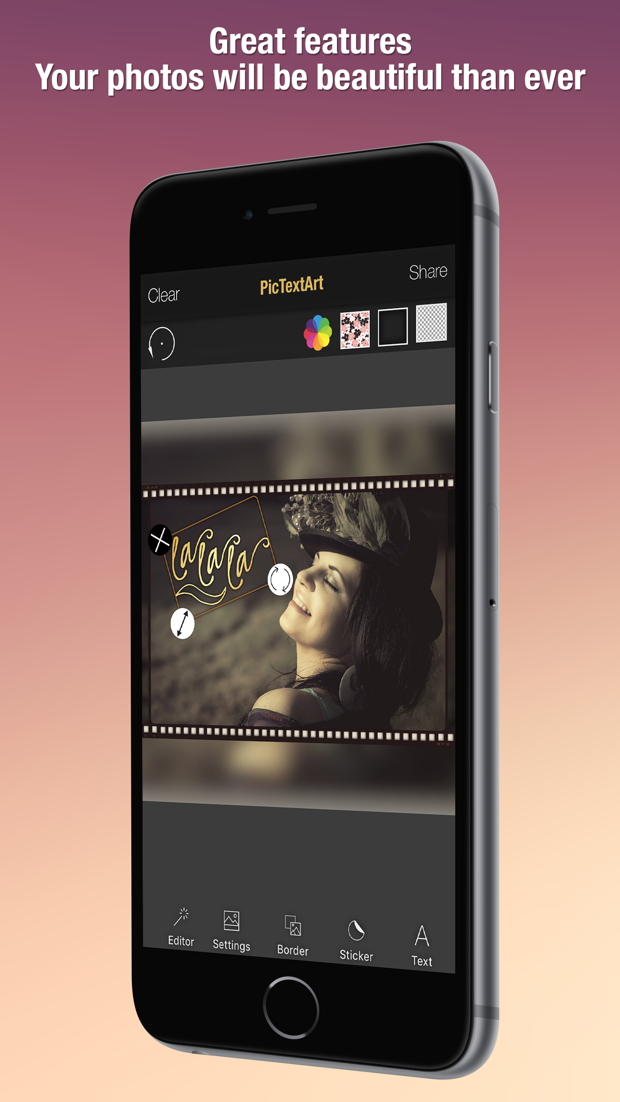 PicTextArt - Easy to add word, caption edit photos