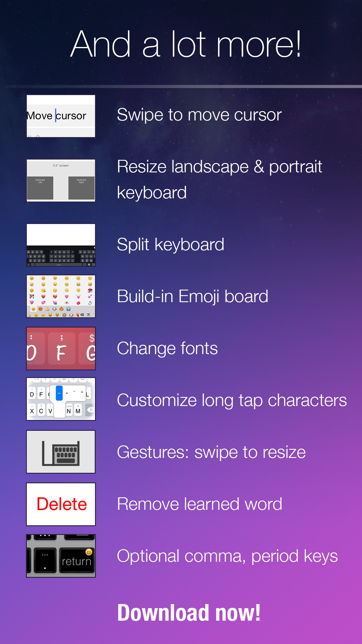 Screenshot do app Blink Keyboard-one-hand, fast
