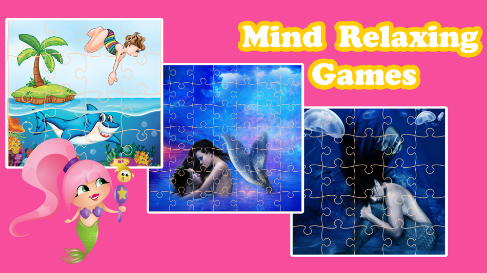 Cute Mermaid Princess Jigsaw Puzzle Game Free - UnderWater Marine Animals Magic Games Brain Training Education For Kids - 1.0 - (iOS)