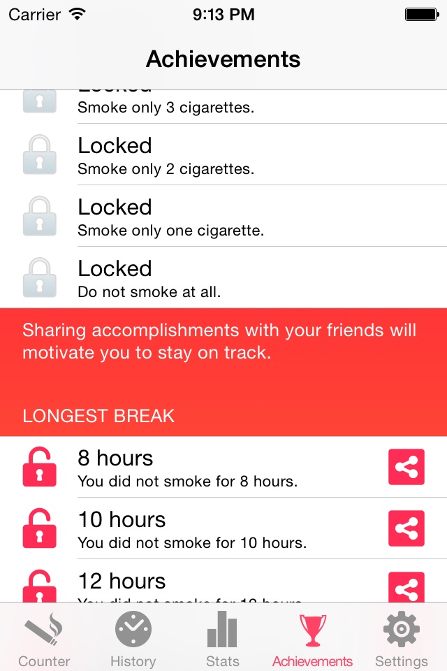 Cigarette Counter Lite - How much do you smoke? screenshot 4