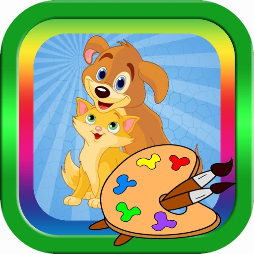 Mini Animals Pet Coloring book for kids iOS App