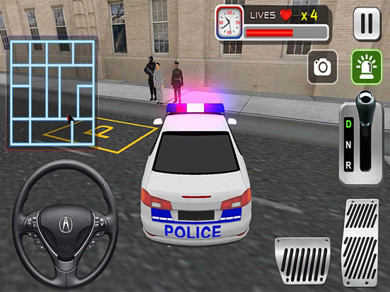 3D politie auto Drijven Simulator Spelletjes iPad app afbeelding 2