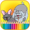 Dog And Puppy Coloring Book For Kids