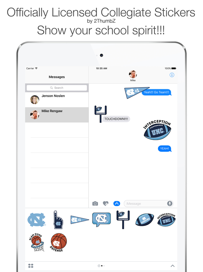 UNC-Chapel Hill Stickers for iMessage