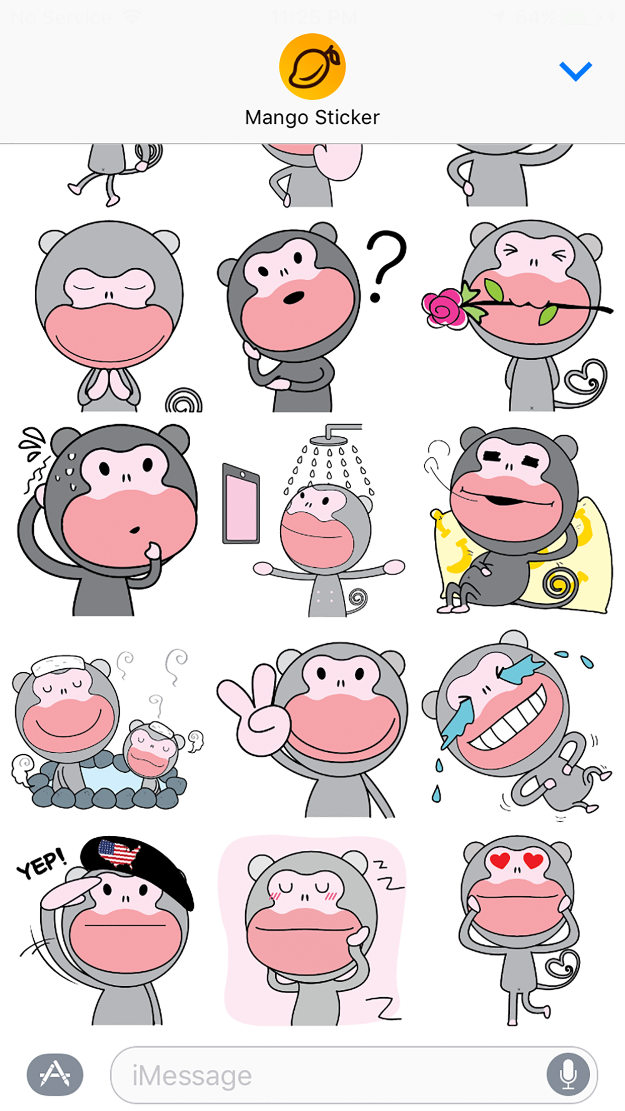 The love of Noblips - Mango Sticker screenshot 3