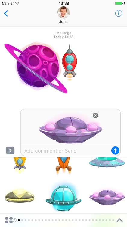 Alien planets - Stickers for iMessage