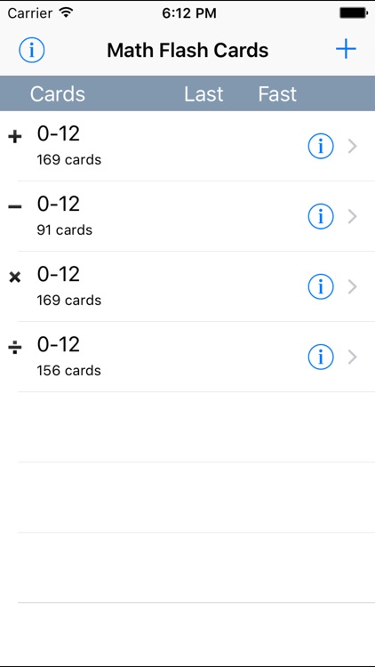 Math Flash Cards