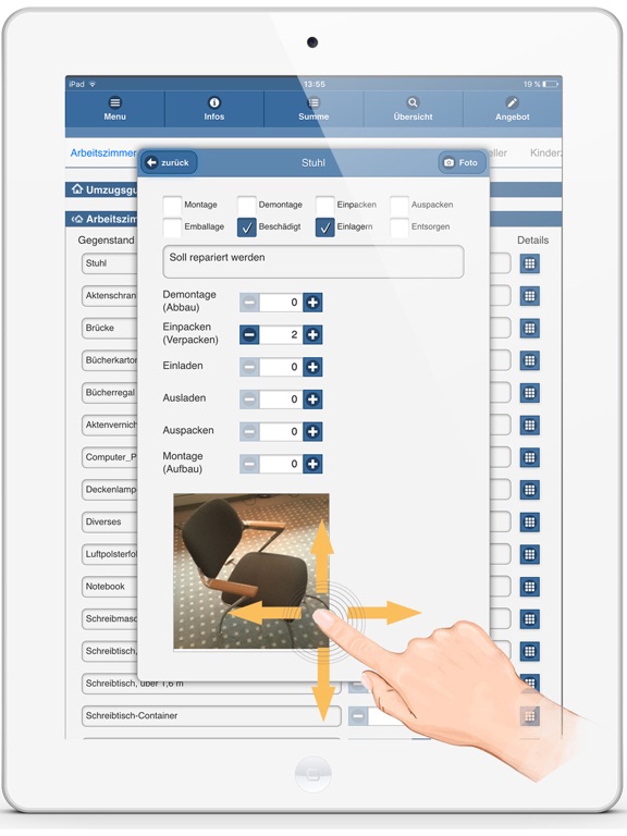 Screenshot #5 pour moventu - Mobile Umzugserfassung von MOVINGSTAR.DE