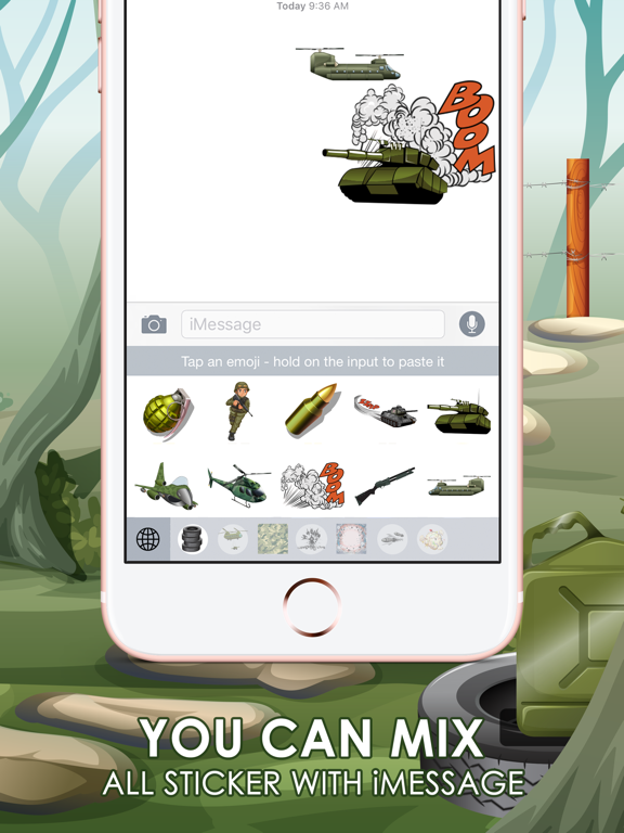Screenshot #6 pour Military Emoji Stickers Keyboard Themes ChatStick