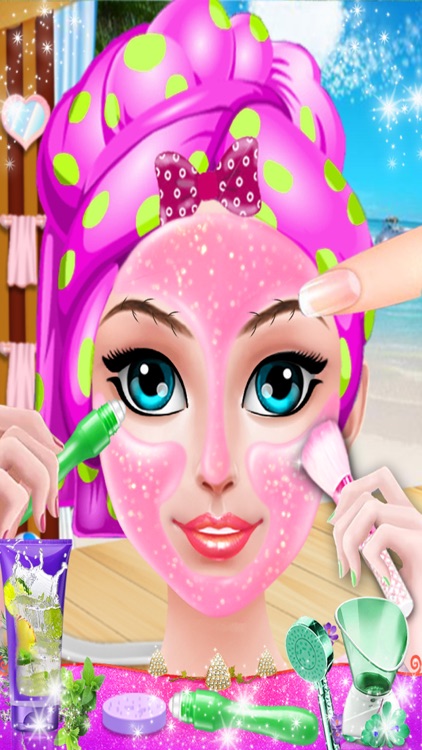 Crazy Girl Beach Party : Seaside Makeup Games