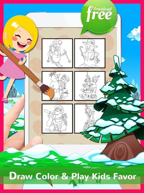 Christmas Coloring Pages For Kids And Toddlers! iPad screenshot