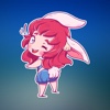 Cute Bunny Girl Emoji Stickers - for iMessage