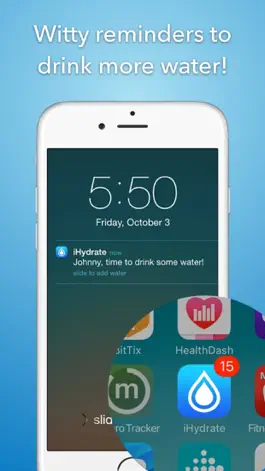 Game screenshot iHydrate -Daily Water Tracker & Hydration Reminder apk
