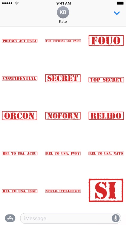Top Secret Classification Stickers