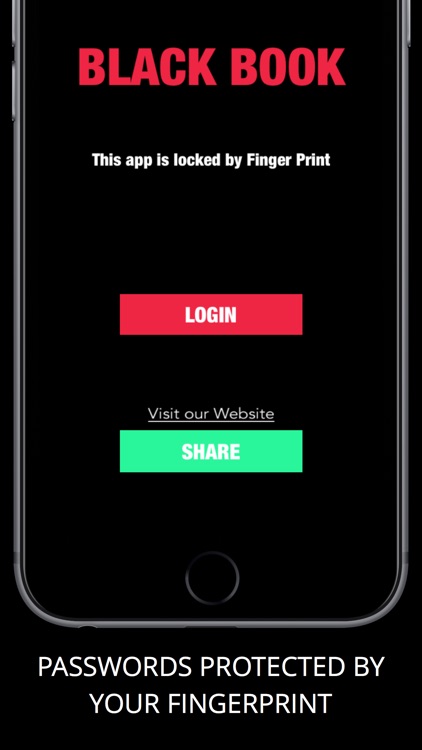 Black Book - Fingerprint Protected Passwords