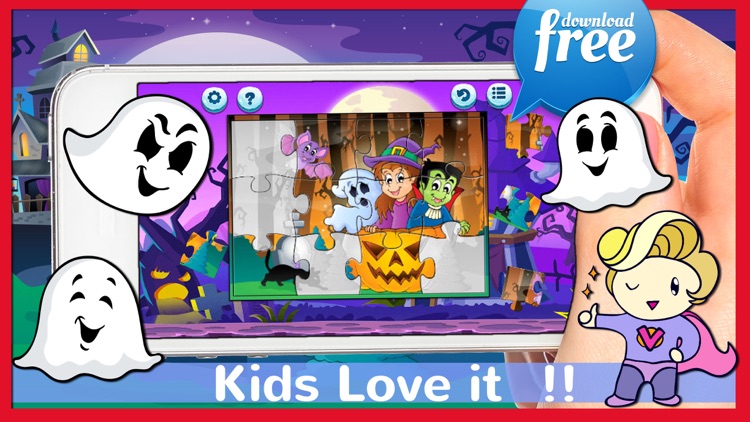 Halloween Jigsaw Puzzles Games For Kids & Toddlers screenshot-4