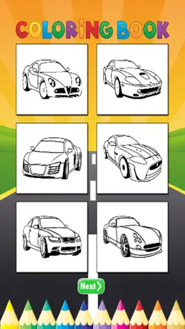 Game screenshot роскошь автомобиля Книжка-раскраска - Занятия hack