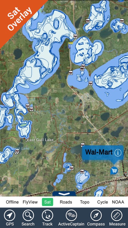 Lake Shell Wisconsin HD GPS fishing map offline