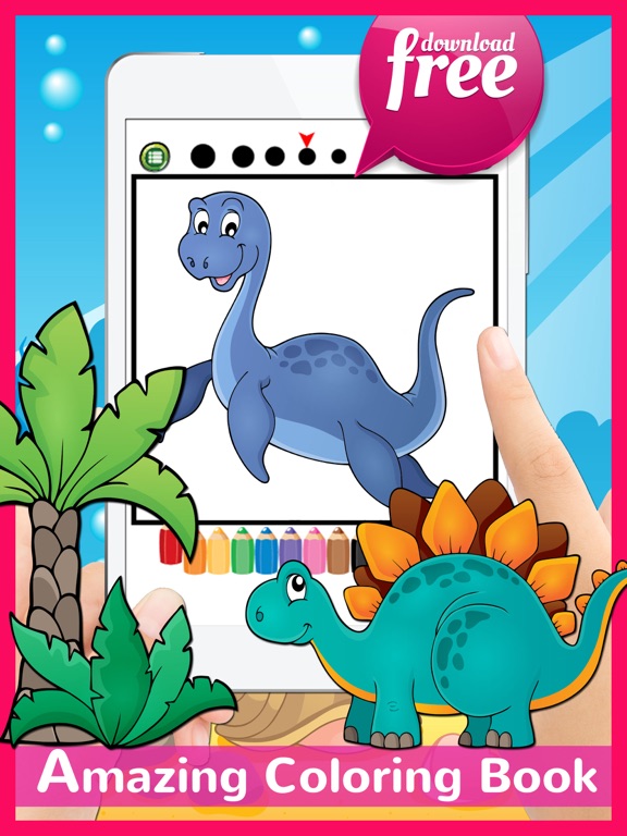 Screenshot #6 pour DinoArt Dinosaurs Coloring Book For Kids & Toddler