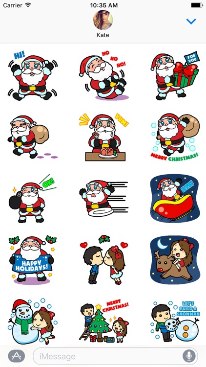 Funny Love Xmas Stickers