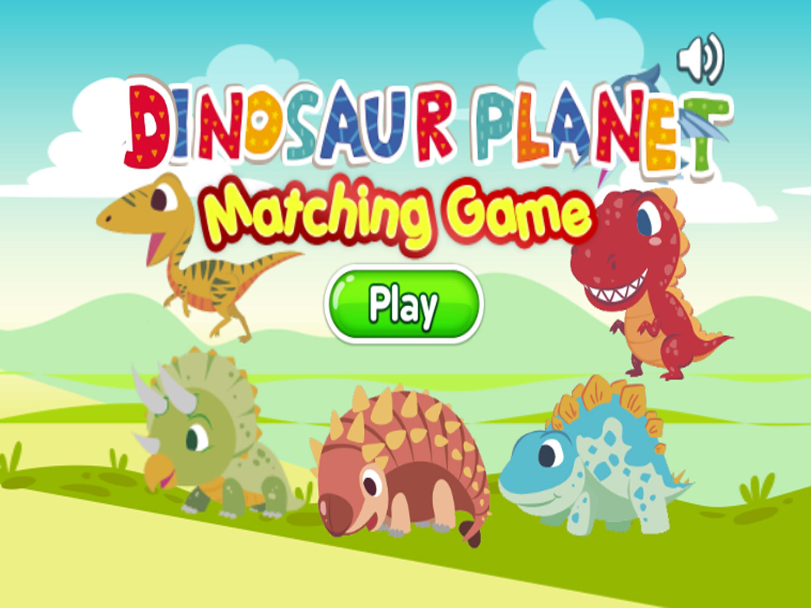 Dinosaur planet remember game preschool matching