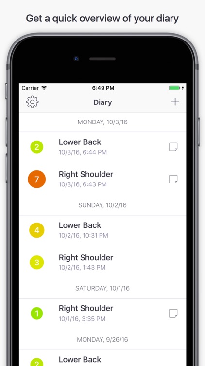 Pain diary for chronic pain – Ake screenshot-3